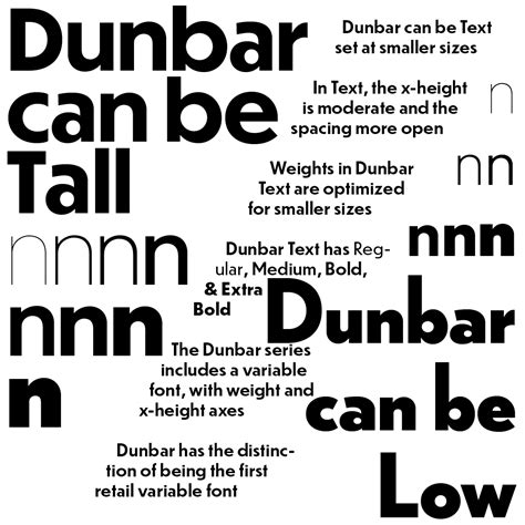 dunbar tall font